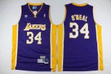 NBA Los Angeles Lakers #34 Shaquille O'Neal Purple Mitchell & Ness Swingman Jersey
