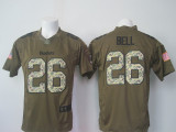 NFL Pittsburgh Steelers #26 Bell Salute To Service Green Jersey