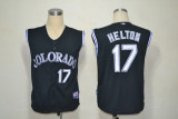 MLB Colorado Rockies #17 Helton Short Sleeves Jersey - Black