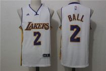 NBA Los Angeles Lakers #2 Ball White Jersey