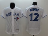 Majestics MLB Toronto Blue Jays #12 Alomar White Jersey