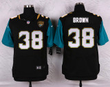 Nike Jacksonville Jaguars #38 Brown Black Elite Jersey