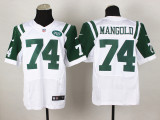 Nike New York Jets #74 Mangold White Elite Jersey