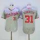 Majestics MLB Washington Nationals #31 Scherzer Grey Jersey