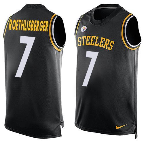 NFL Pittsburgh Steelers #7 Roethlisberger Black Limited Tank Top Jersey