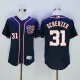 Majestics MLB Washington Nationals #31 Scherzer Blue Jersey
