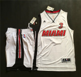 NBA Miami Heat #3 Wade White New Jersey Suit