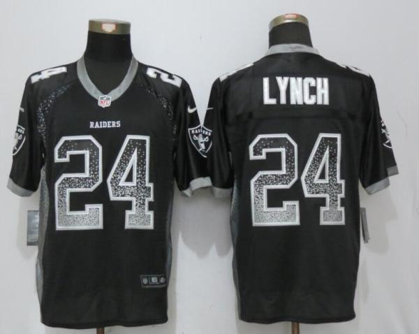 NEW Nike Oakland Raiders 24 Lynch Drift Fashion Black Elite Jersey