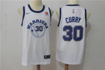 Nike NBA Golden State Warriors #30 Curry White Game Jersey