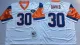 NFL Denver Broncos #30 Davis White Throwback Jersey