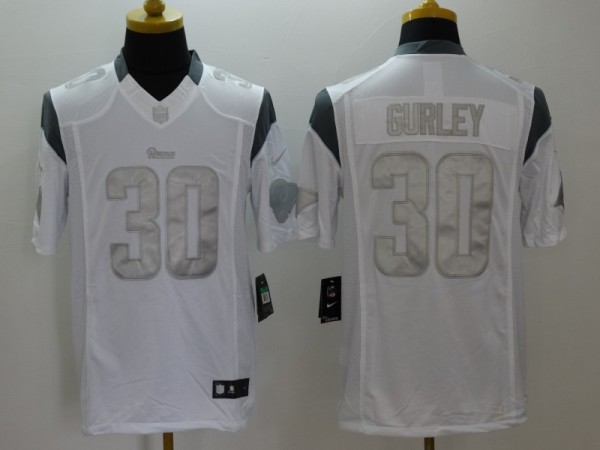 Nike ST.Louis Rams #30 Gurley Platinum Limited Jersey