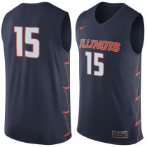 NCAA Illinois Fighting Illini #15 Nike Replica Jersey - Navy