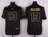 Mens San Diego Chargers #13 Allen Pro Line Black Gold Collection Jersey