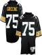 Pittsburgh Steelers #75 Joe Greene Black Throwback Jersey