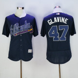 MLB Atlanta Braves #47 Glavine Blue Elite Jersey