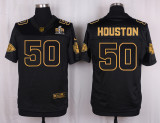 Mens Kansas City Chiefs #50 Houston Pro Line Black Gold Collection Jersey