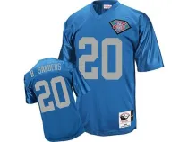 Detriot Lions #20 Barry Sanders Throwback Blue Jersey