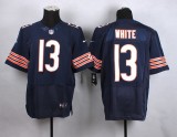 Nike Chicago Bears #13 White Blue Elite Jersey