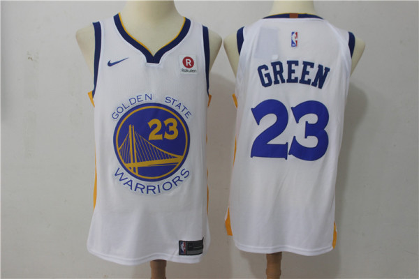 Nike NBA Golden State Warriors #23 Green White Jersey