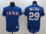 MLB Texas Rangers #29 Beltre Blue Spring Trainging Jersey