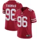 Mens San Francisco 49ers #96 Thomas Red  Vapor Limited Jersey