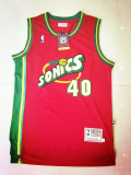 NBA Seattle SuperSonics #40 Kemp Red Jersey