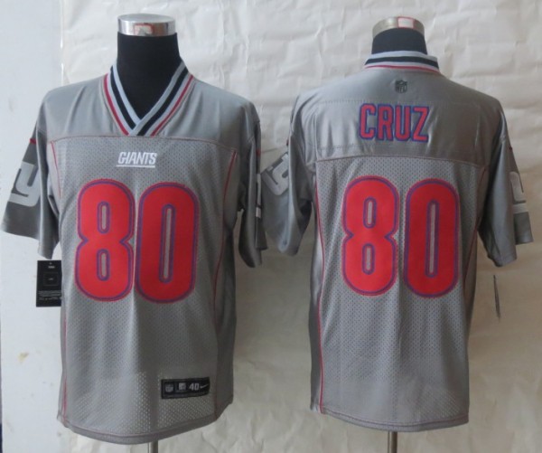 2013 NEW Nike New York Giants 80 Cruz Grey Vapor Elite Jerseys