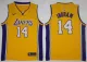 Nike NBA Los Angeles Lakers #14 Ingram Yellow Jersey