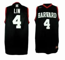 NCAA Harvard University #4 Jeremy Lin Black Jerseys