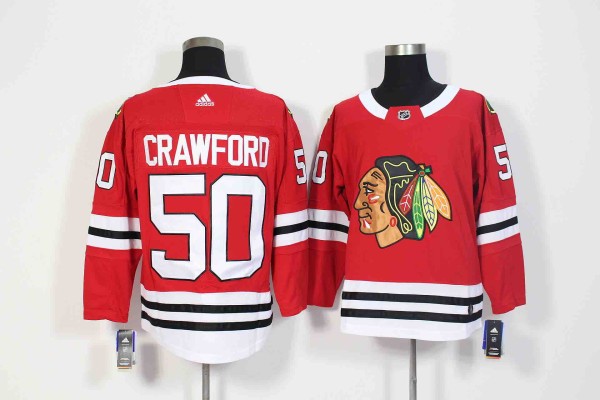 Adidas Chicago Blackhawks #50 Crawford Red Jersey