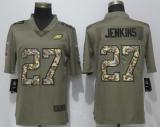 Nike Philadelphia Eagles 27 Jenkins Olive Camo Carson Salute to Service Limited Jersey