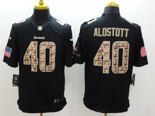 Nike Tampa Bay Buccaneers #40 Alostott Black Salute TO Service Jersey