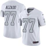 NFL Oakland Raiders #77 Alzado White Color Rush Jersey