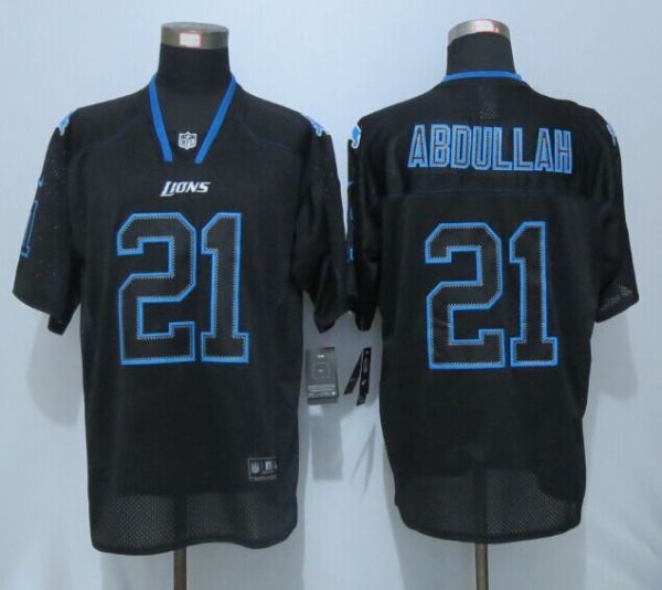 New Nike Detroit Lions 21 Abdullah Lights Out Black Elite Jersey