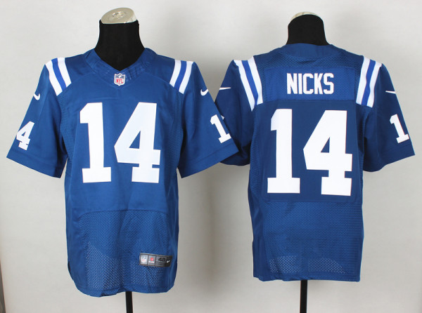 Nike Indianapolis Colts #14 Nicks Blue Elite Jersey