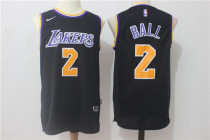 Nike NBA Los Angeles Lakers #2 Ball Black Jersey