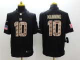 Nike New York Giants #10 Manning Black Salute TO Service Jersey