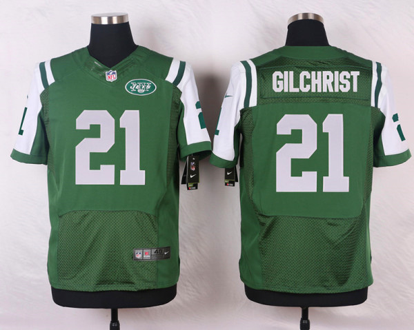 Nike New York Jets #21 Gilchrist Green Elite Jersey