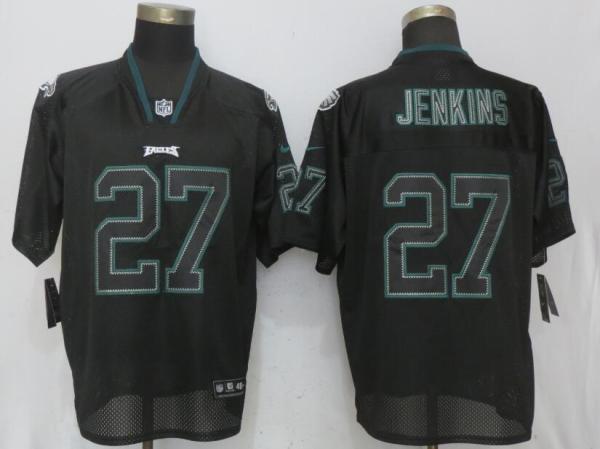 New Nike Philadelphia Eagles 27 Jenkins Lights Out Black Elite Jersey