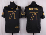 Mens Green Bay Packers #71 Sitton Pro Line Black Gold Collection Jersey