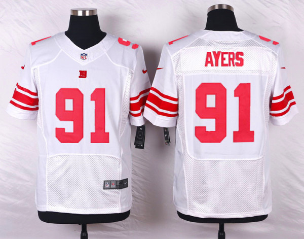 Nike New York Giants #91 Ayers White Jersey