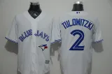 Majestic MLB Toronto Blue Jays #2 Tulowitzki White Jersey