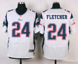 Nike New England Patriots #24 Fletcher Elite White Jersey