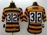 NFL Pittsburgh Steelers #32 Harris Throwback Yellow Black Jersey with 80th Patch