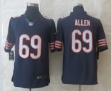 New Nike Chicago Bears 69 Allen Blue Limited Jersey