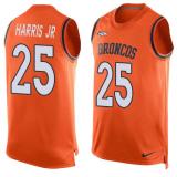 NFL Denver Broncos #25 Harris JR Orange Limited Tank Top Jersey