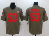 Mens San Francisco 49ers #53 Bowman Olive Salute to Service Limited Jersey