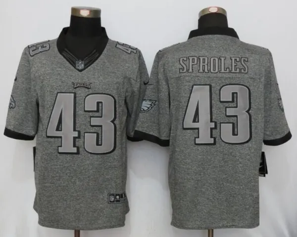 Nike Philadelphia Eagles 43 Sproles Gray Mens Stitched Gridiron Gray Limited Jersey