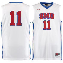 NCAA SMU Mustangs #11 Nike Master Basketball Jersey White
