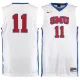 NCAA SMU Mustangs #11 Nike Master Basketball Jersey White